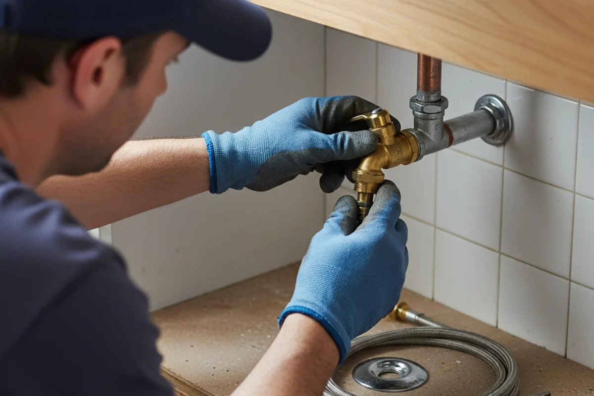 Shutoff valve and fitting work during Well Pump Repair in Bozeman